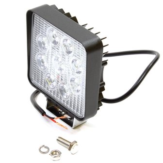 Werklamp 9 LEDs vierkant 12-24 volt