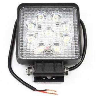 Werklamp 9 LEDs vierkant 12-24 volt