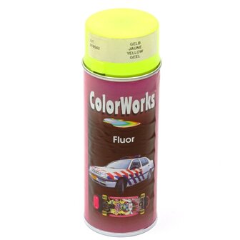 Spuitbus Colorworks fluor geel