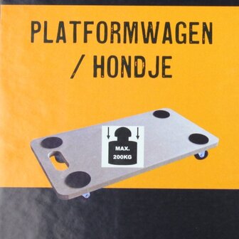 Platformwagen / hondje hout 200 kg