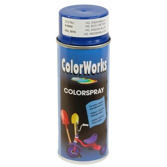 spuitbus Colorworks RAL 5010 middenblauw