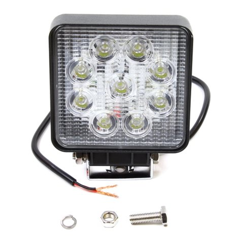 Werklamp 9 LEDs vierkant 12-24 volt