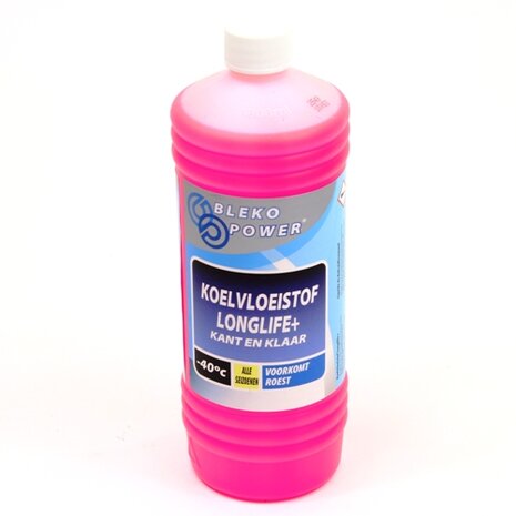 Koelvloeistof 1 liter roze Longlife -40C