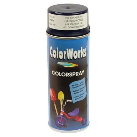 Spuitbus Colorworks RAL 5011 staalblauw